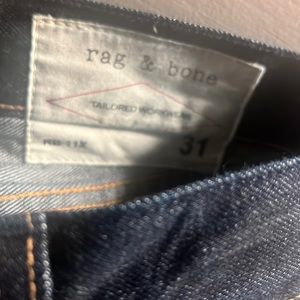 Rag & Bone Classic Straight Leg Jeans Dark Wash B1
